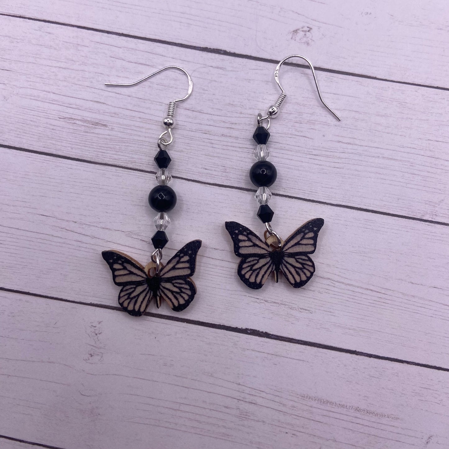 Wooden Butterfly Earrings