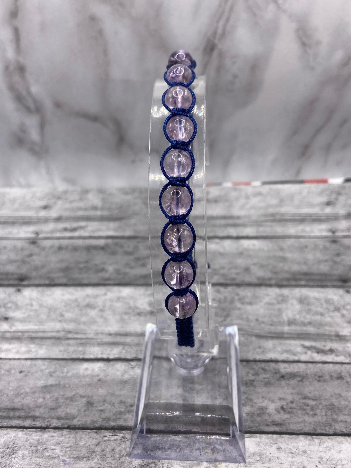 Rainbow Amethyst Macrame Adjustable Bracelet