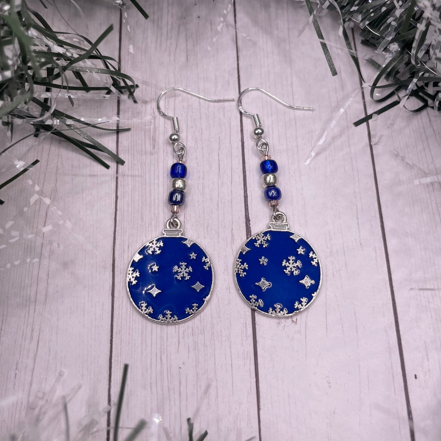 Silver Winter Charm Earrings