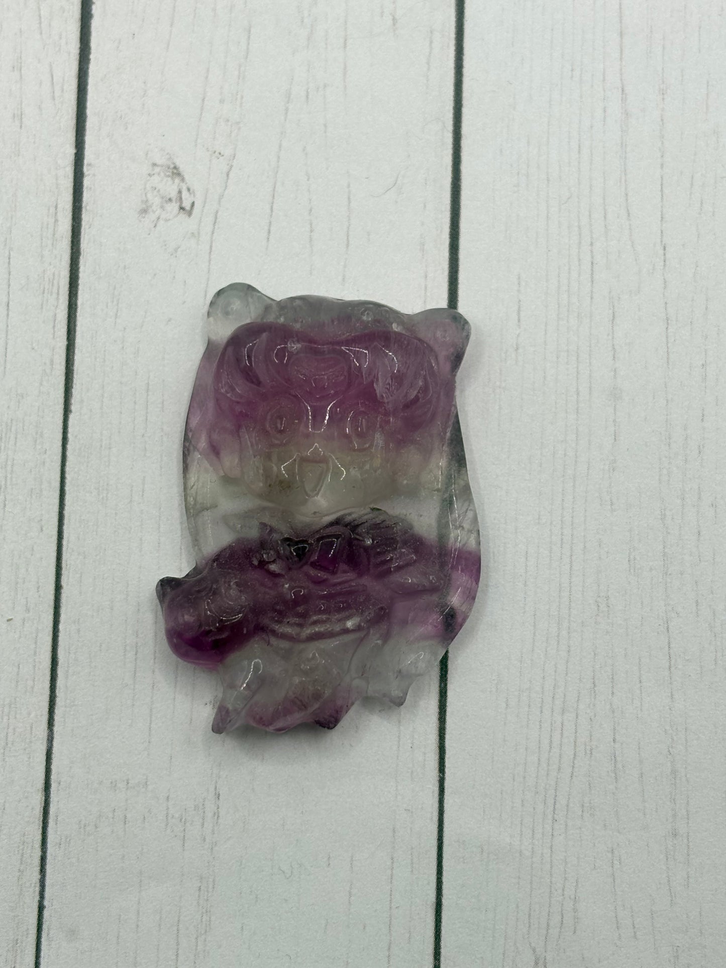 Moon Guardian Fluorite Carving