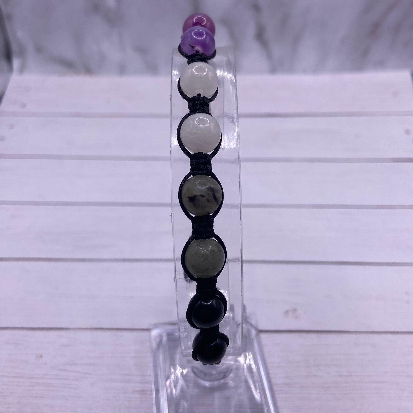 Asexual Pride Macrame Bracelet