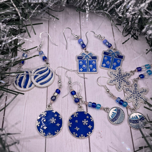 Silver Winter Charm Earrings