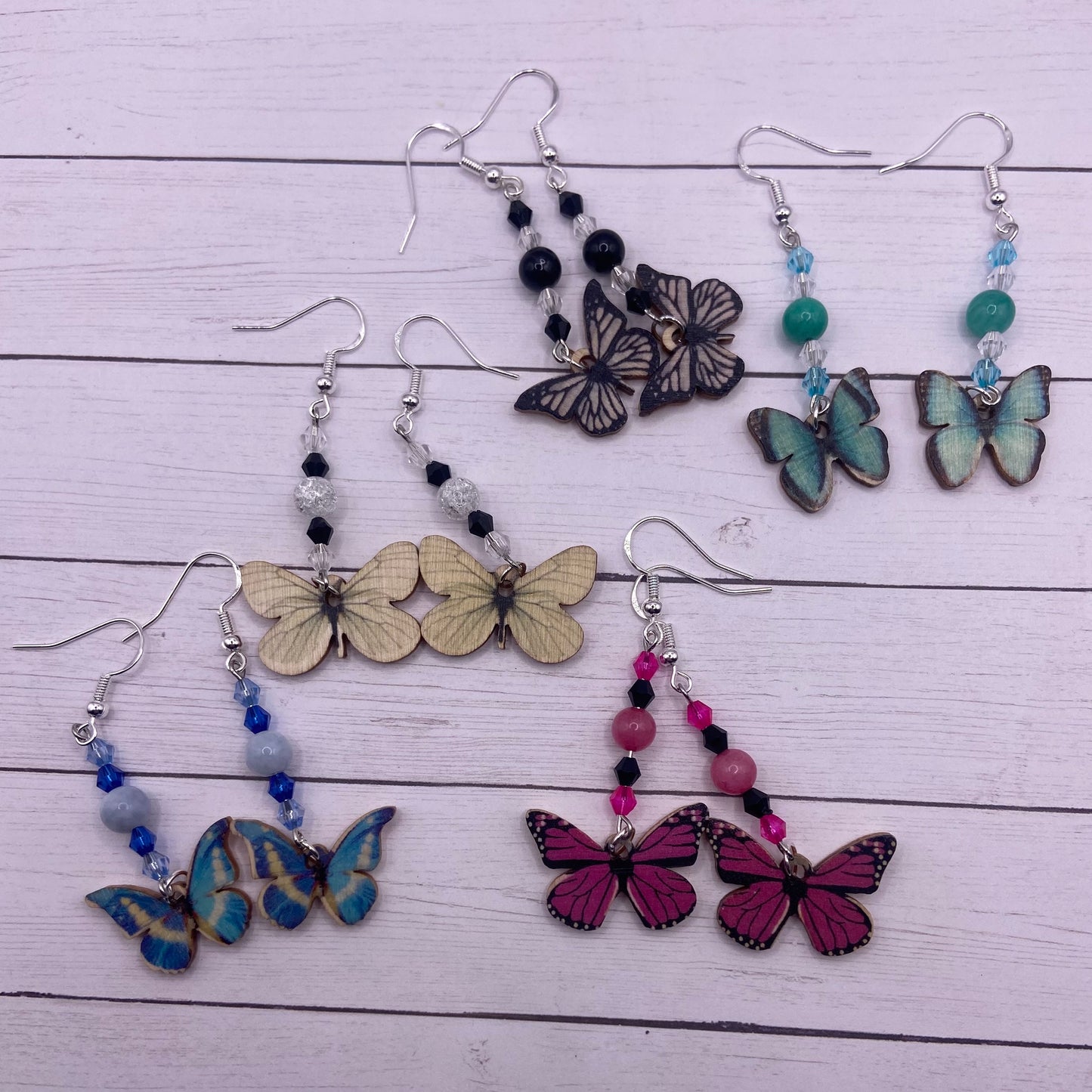 Wooden Butterfly Earrings
