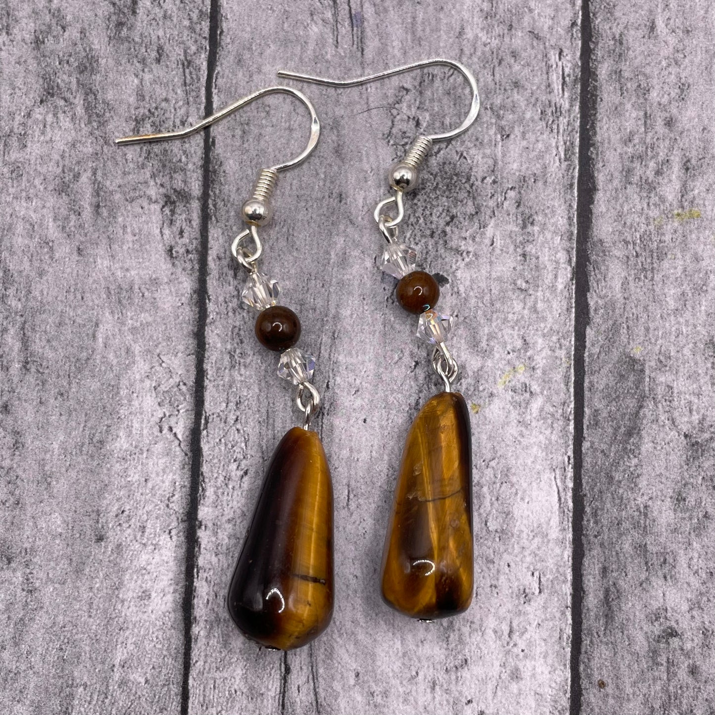 Tigers Eye Teardrop Earrings