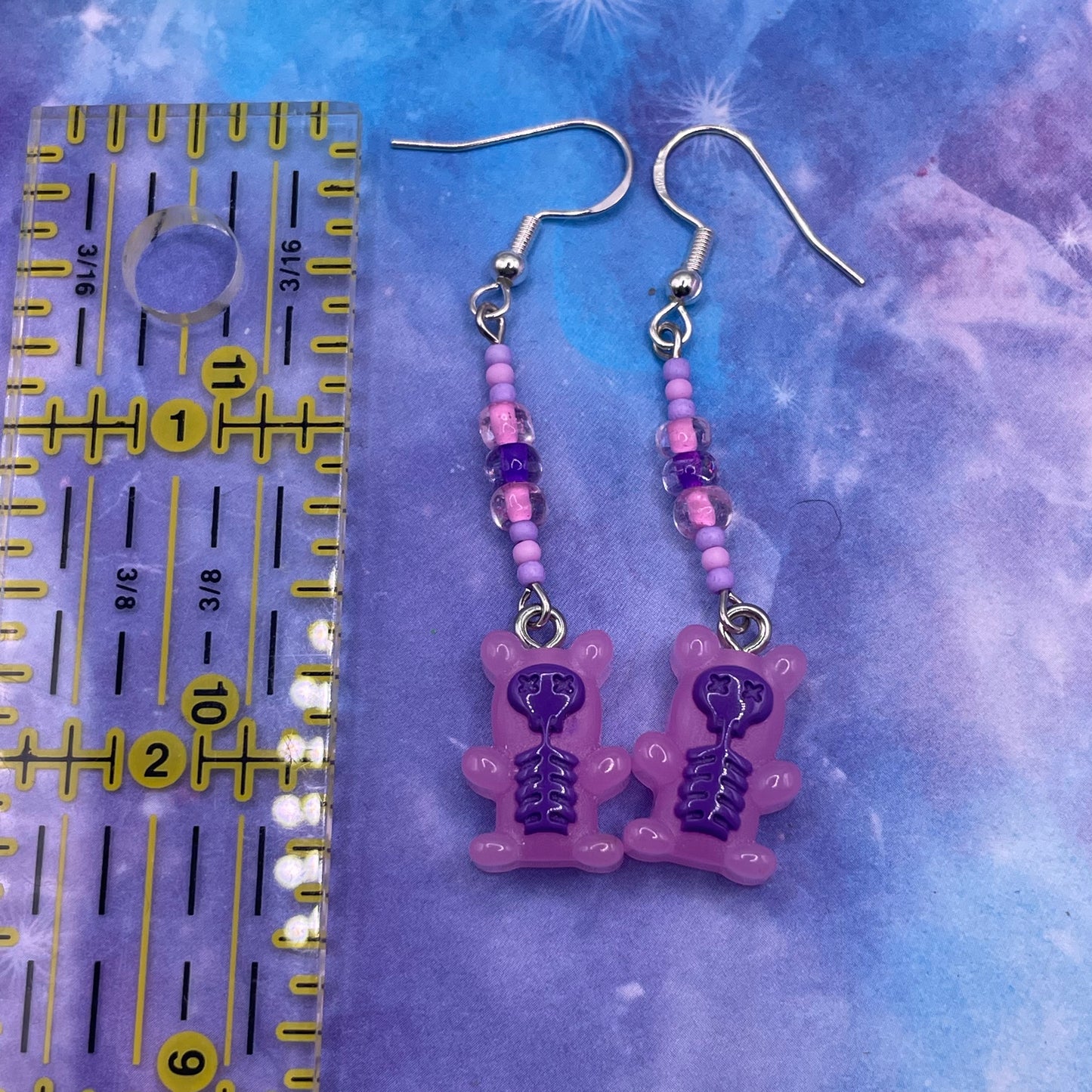 Skeletal Gummy Bear Earrings