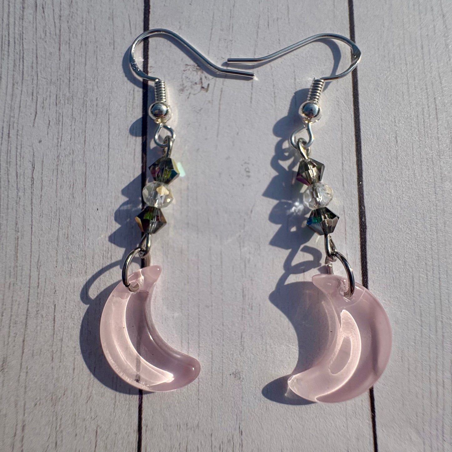 Sparkly Crescent Moon Earrings