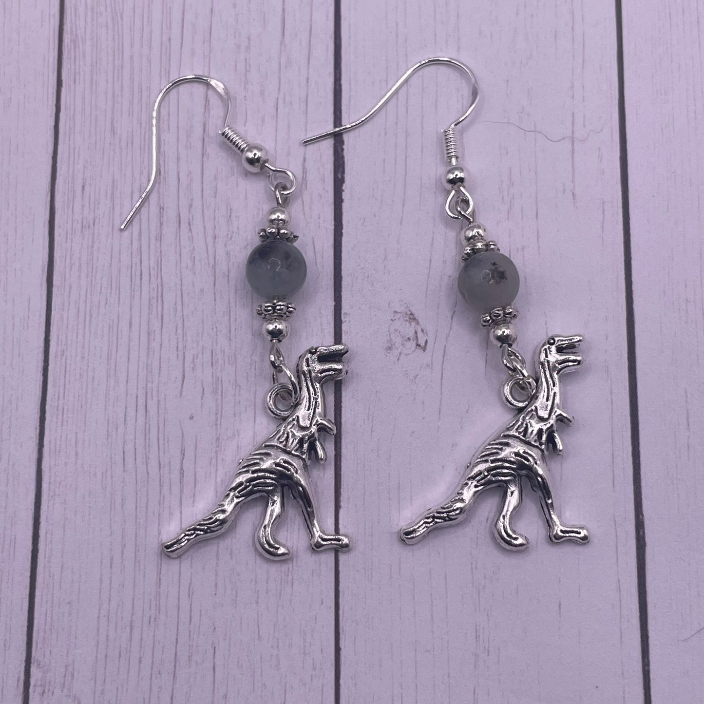 Sharptooth Dinosaur Earrings