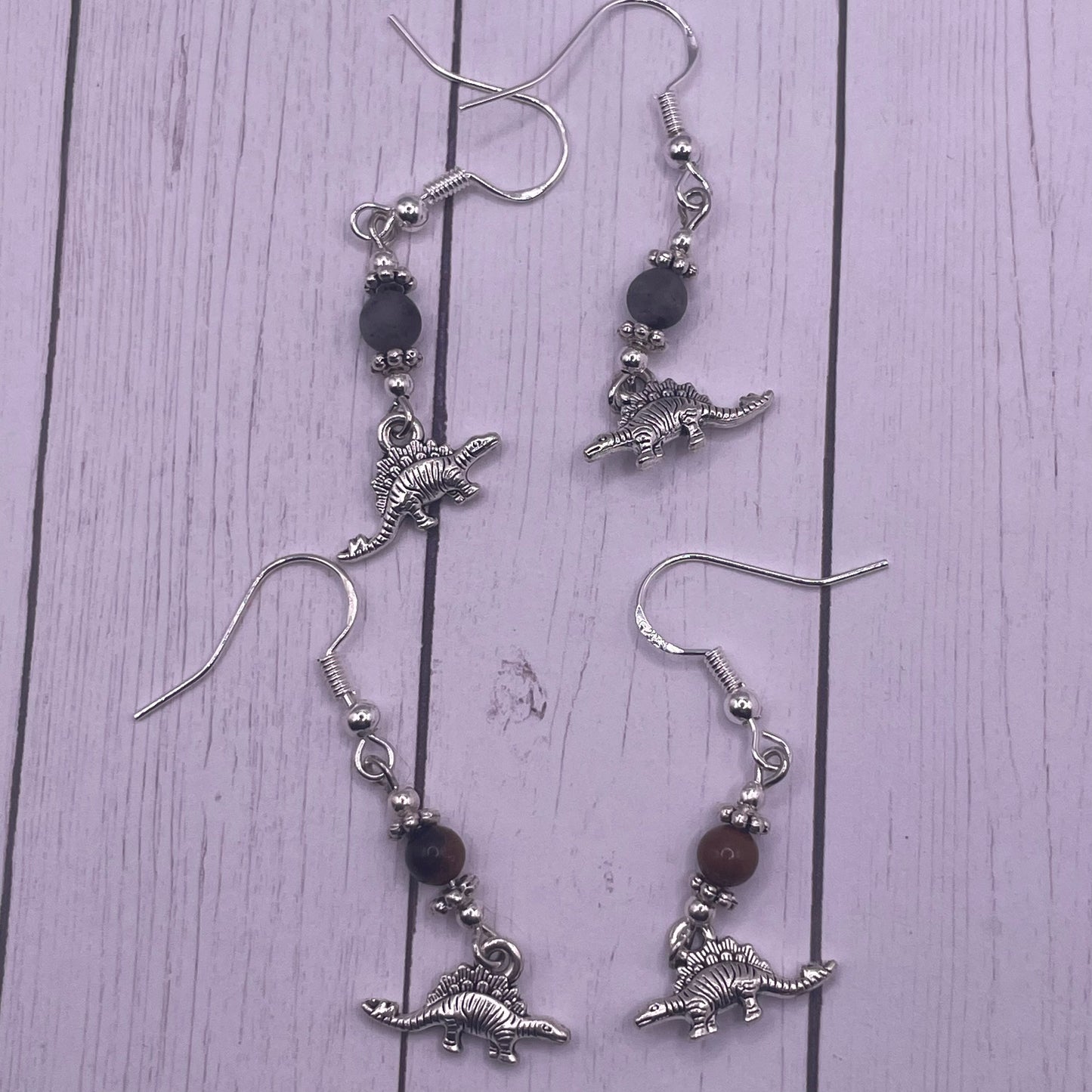 Mini Stego Dinosaur Earrings