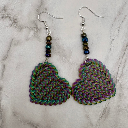Woven Heart Earrings