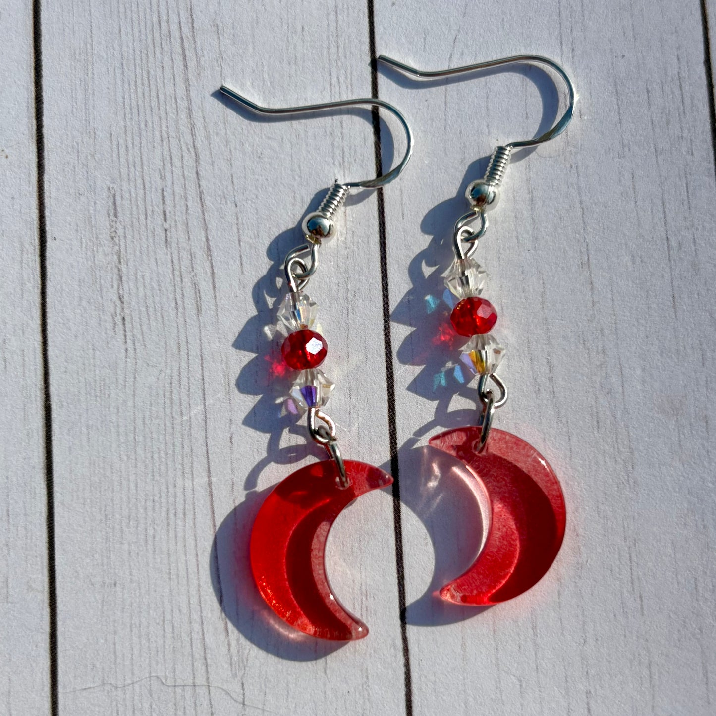 Sparkly Crescent Moon Earrings