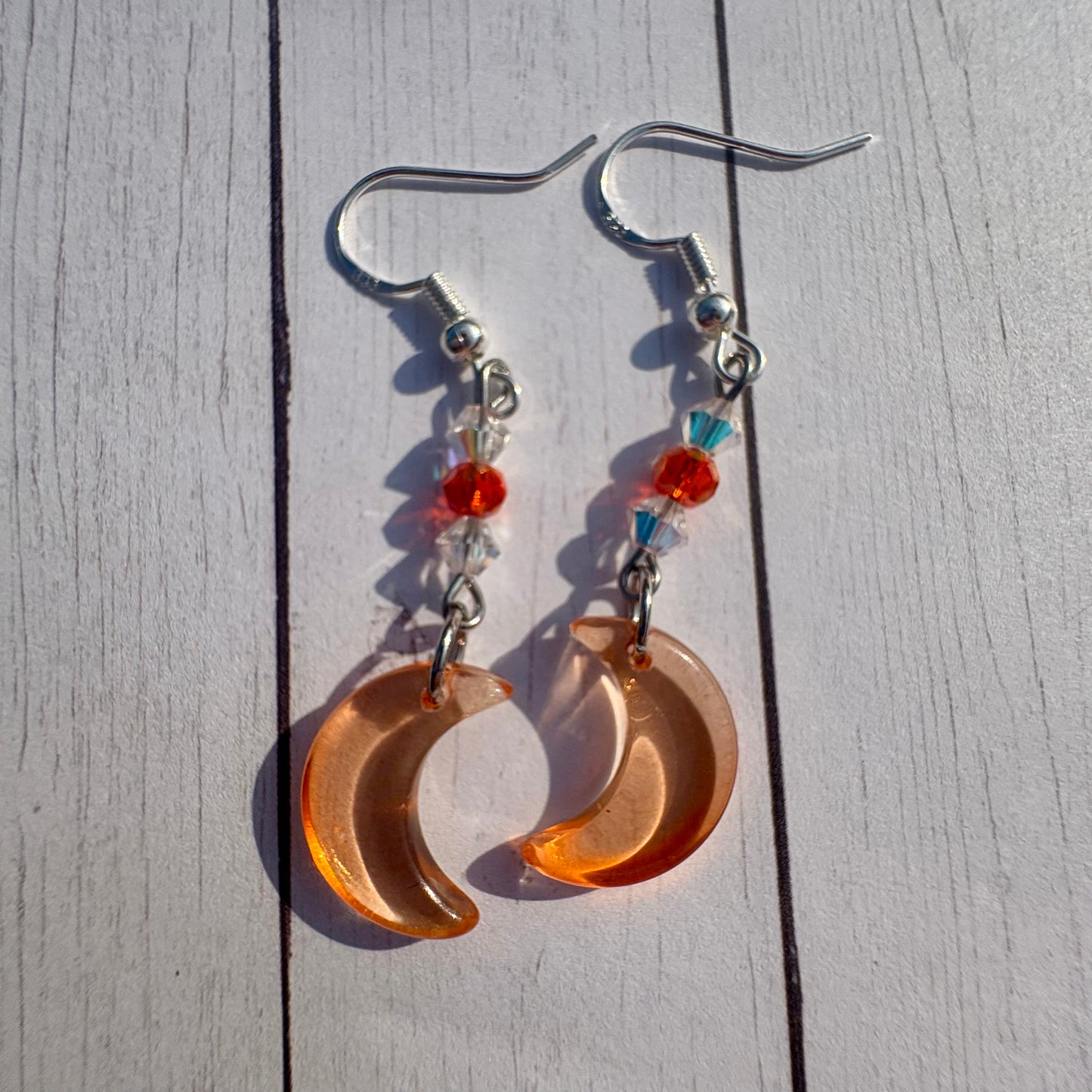 Sparkly Crescent Moon Earrings