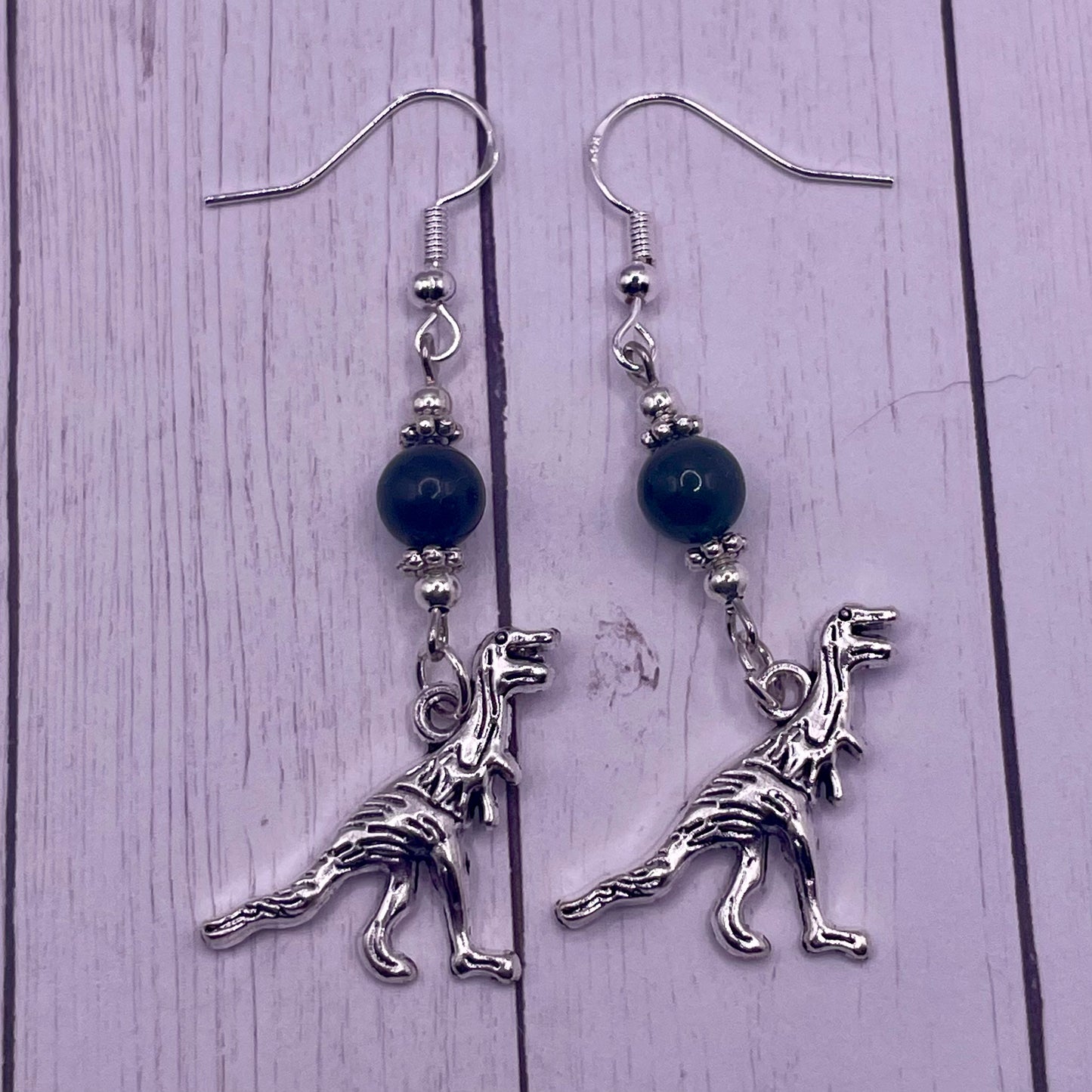 Sharptooth Dinosaur Earrings