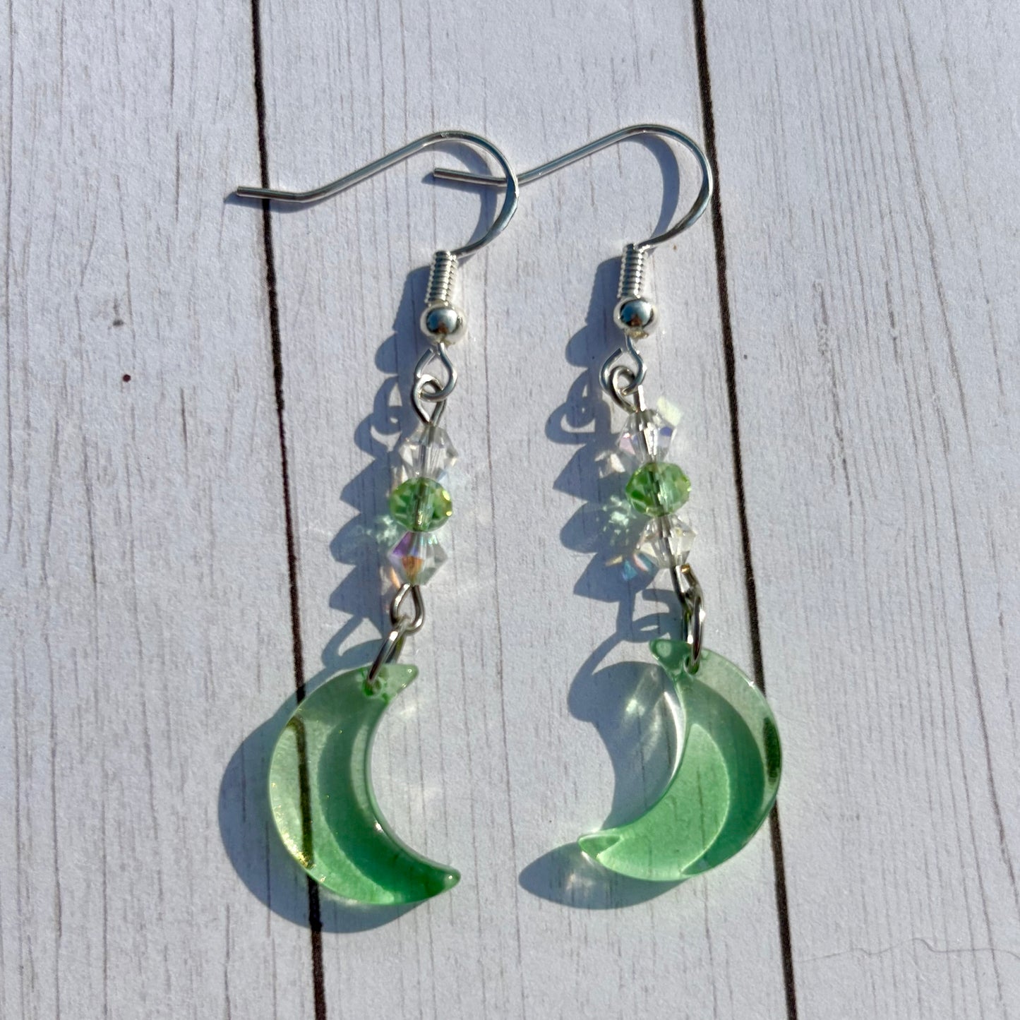 Sparkly Crescent Moon Earrings