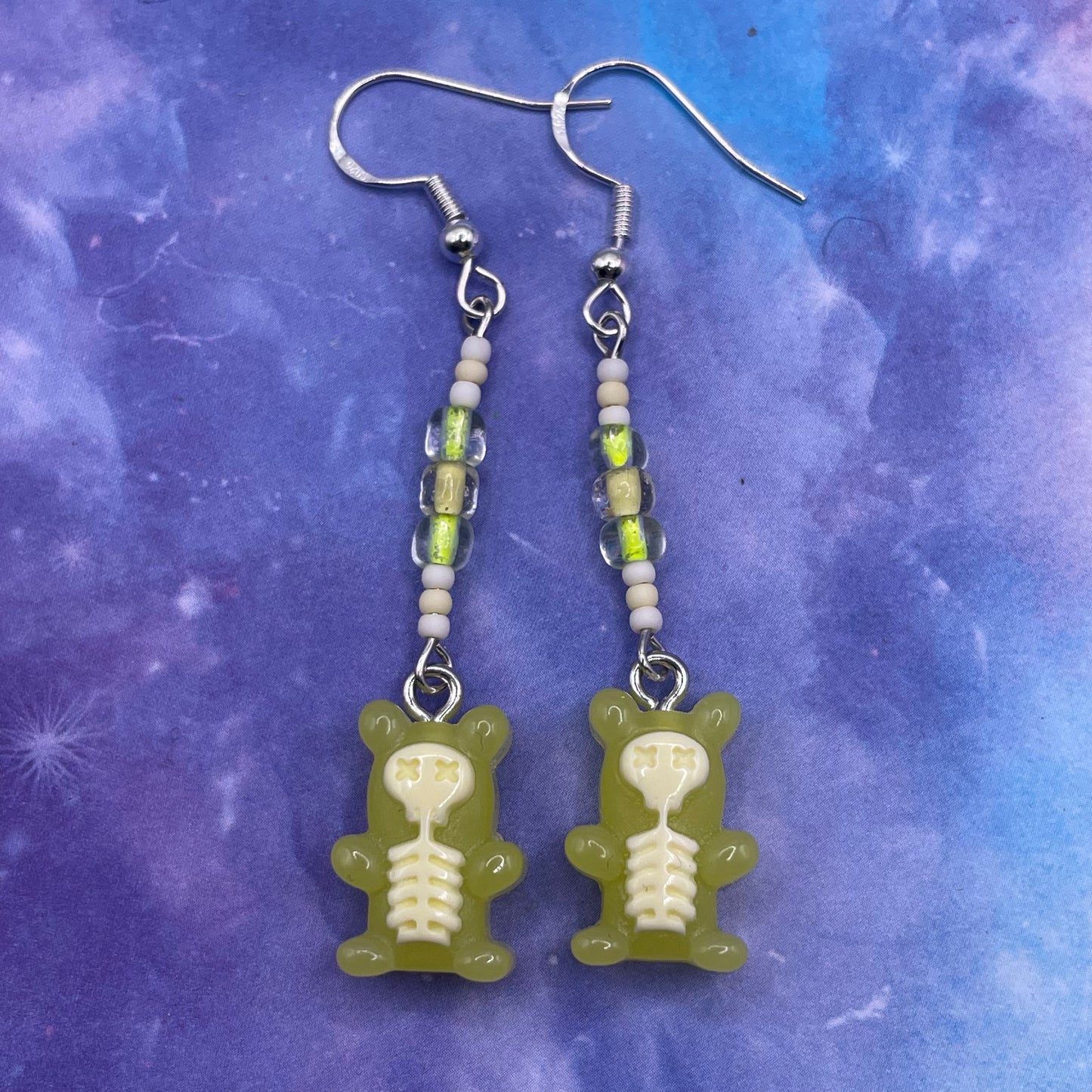 Skeletal Gummy Bear Earrings