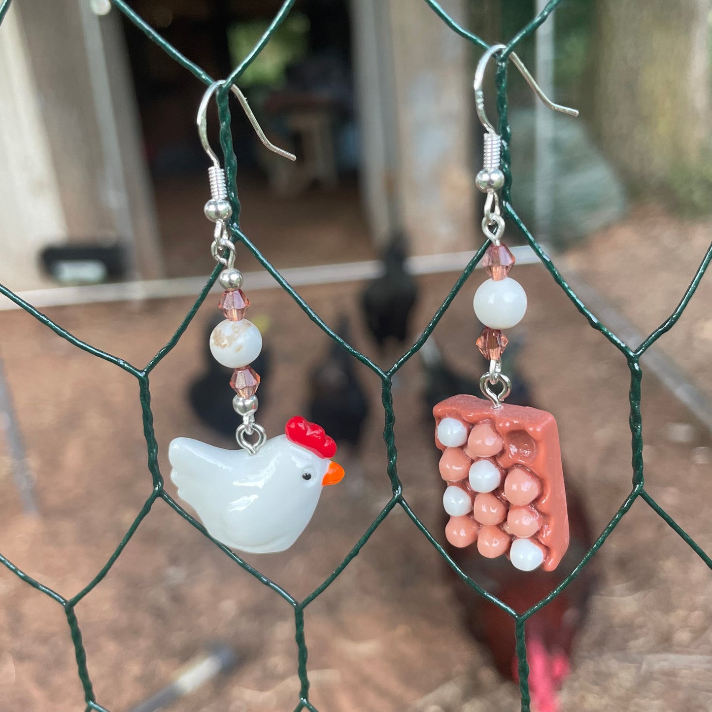 Chicken or Egg Earrings