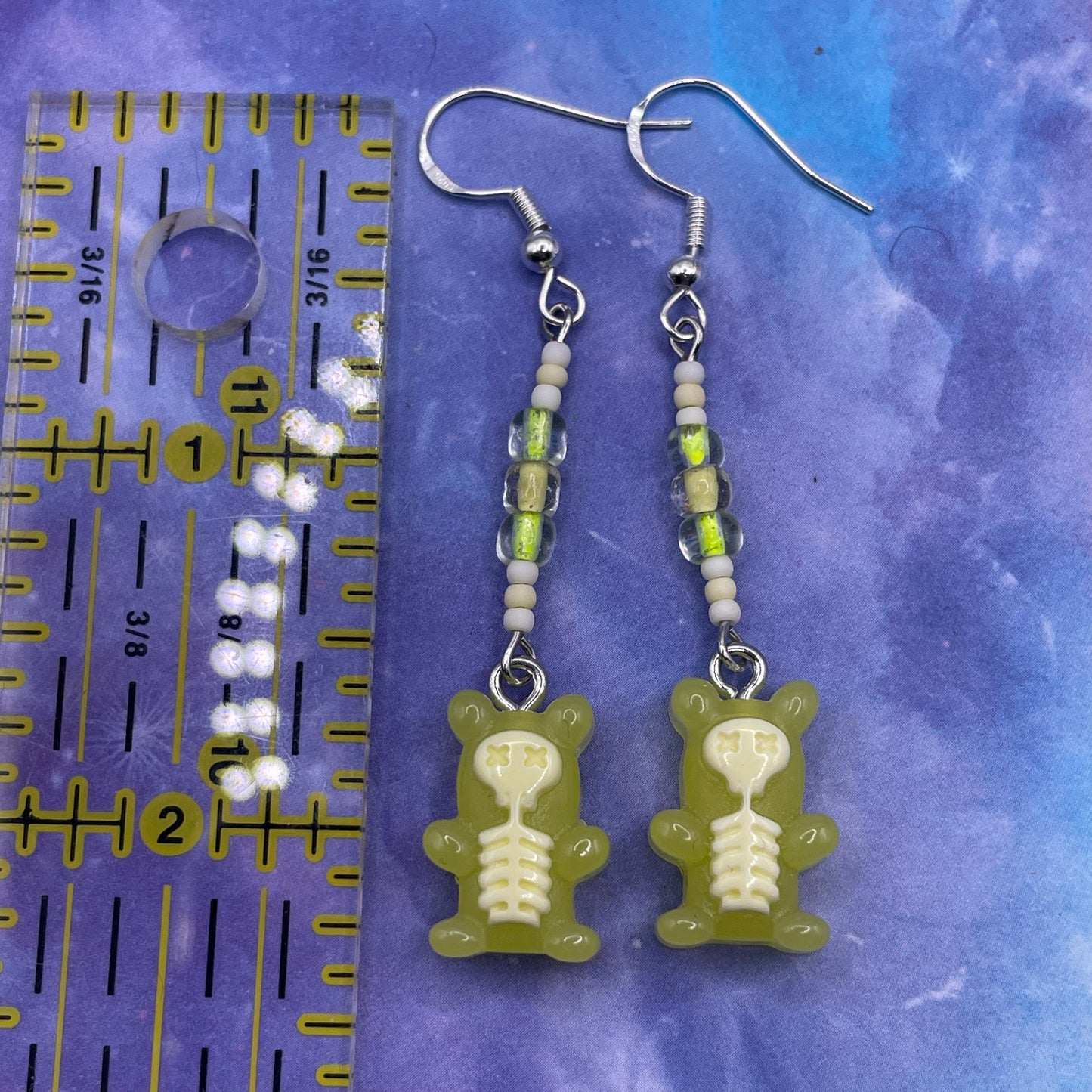 Skeletal Gummy Bear Earrings