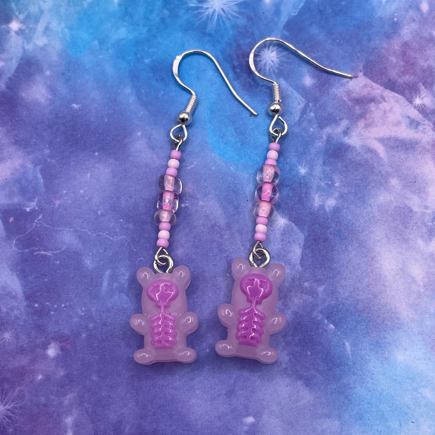 Skeletal Gummy Bear Earrings