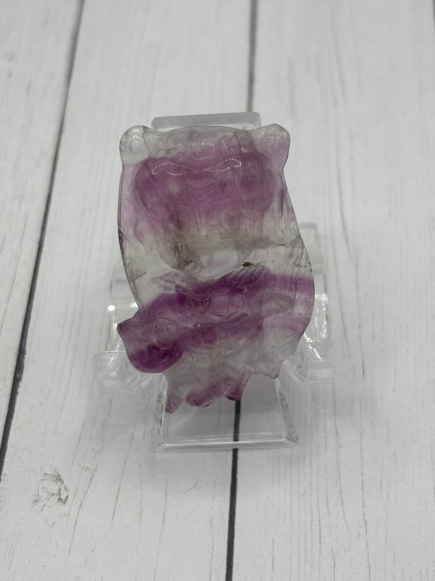 Moon Guardian Fluorite Carving