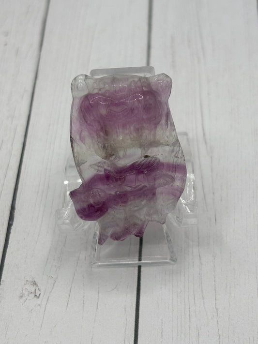 Moon Guardian Fluorite Carving