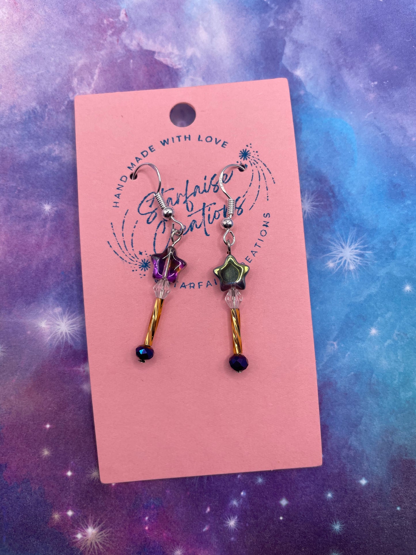 Small Magical Girl Wand Earrings