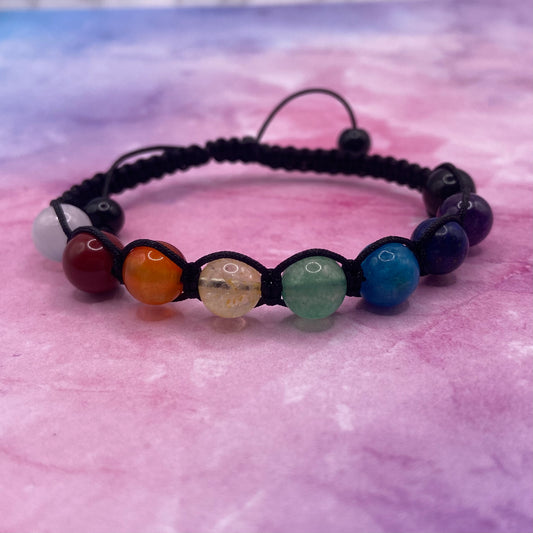 Spoonie Healing Rainbow Macrame Bracelet