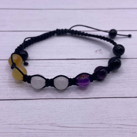 Non-Binary Pride Macrame Bracelet