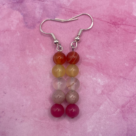 Lesbian Pride Crystal Earrings