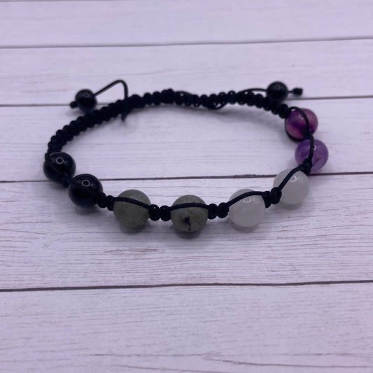 Asexual Pride Macrame Bracelet