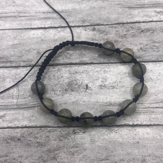 Labradorite Adjustable Macrame Bracelet