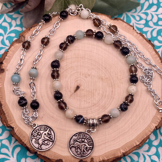 Taurus Zodiac Sign Crystal Jewelry