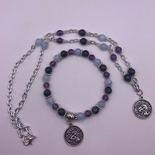 Aquarius Zodiac Crystal Jewelry